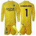 Paris Saint-Germain Gianluigi Donnarumma #1 Keeper Tredjedraktsett Barn 2024-25 Langermet (+ Korte bukser)